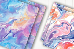 Pastel Marble Swirl Digital Paper Product Image 2