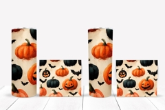 Cartoon Halloween Bats Tumbler, Pumpkin Tumbler Design Product Image 2