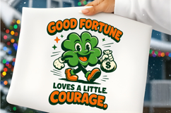 Lucky Clover Good Fortune Courage Cartoon Design Product Image 1