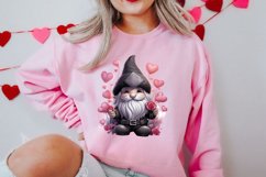Black Gnome Valentines Day Clipart, Valentines Clipart Product Image 3