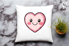 Cute Blush Heart Faces Clipart Sublimation PNG Product Image 3