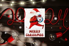 Merry Christmas Greeting Cards, Santa Claus Printable Card Product Image 2