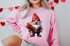 Cute Valentine Gnome Clipart, Gnome Clipart, Cute Gnome Product Image 2