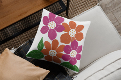 Vibrant Floral Cluster Embroidery Design Product Image 2