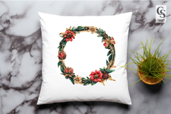 Watercolor Tropical Floral Wreath Clipart PNG Product Image 3