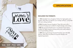 Mom's Love SVG - Mother's Day Sleeve T shirt Design Product Image 2