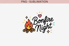Bonfire Night PNG | Campfire Autumn Sublimation Design Product Image 2