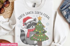 Sorta Santa Sorta Feral PNG, Funny Sarcastic Sublimation Product Image 3