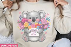 Love you, mom PNG ,Cute Animals Mothers Day Clipart PNG Product Image 1