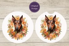 Rottweiler Dog Car Coaster Design, Pinscher Dog Car Coaster Product Image 3