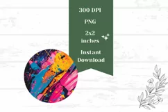Colorful Round Earrings PNG, Creative Earrings Design Product Image 2