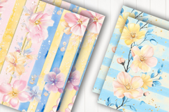 Yellow Bloom Pastel Digital Paper Product Image 2