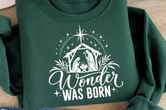 Grace Was Born Nativity Christmas PNG, Christian Nativity Gr Product Image 2