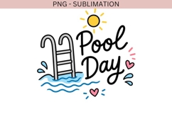Pool Day PNG | Summer Pool Clipart | Cute Swimming Design Product Image 2