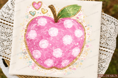 pink apple png,teacher apple png,preppy apple,cute teacher Product Image 4