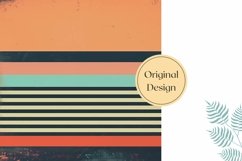 Abstract Pillow Case Design, Retro Stripes Pillow PNG Product Image 2