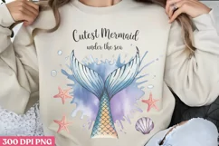 Cutest mermaid under the sea PNG ,Mermaid Sub Product Image 1