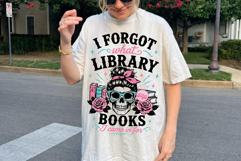 Library Lover Skeleton PNG, Bookworm Humor Reading Club Product Image 2