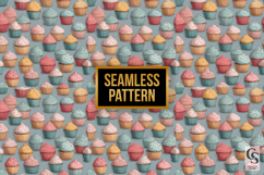 Colorful Cupcakes Pattern Digital Paper Product Image 2