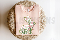 Easter Rabbit Bunny Flowers PNG Sublimation Product Image 2