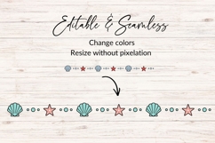Seamless Coastal Seashell Border SVG Product Image 2