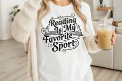 Reading Is My Favorite Sport Svg, Funny Book Lover Svg. Product Image 3