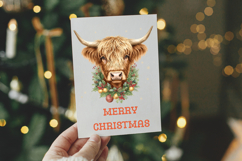 Highland Cow Christmas Clipart Bundle Product Image 2