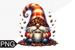 Coffee Gnome Sublimation - Clipart PNG Design Product Image 1