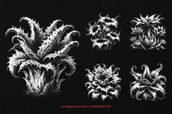 10 Bundle Dark Art Plant Scary monster Horror Flower Spooky Product Image 3