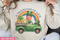 A Truckload of Luck PNG, St Patricks Day Gnome Sublimation P Product Image 1