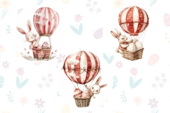 Watercolor Easter Bunny Keychain Template, Cartoon Easter Product Image 2
