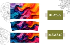 Abstract Tumbler Sublimation, Colorful 40 Oz Tumbler Wrap Product Image 2