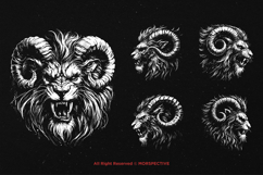 10 Bundle Dark Art Lion Horn King Jungle Wildcat Predator Product Image 3