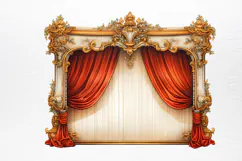Vintage Christmas Cinema Clipart PNG Product Image 2