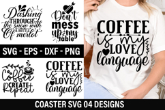 Coaster SVG Design - Coffee Create Repeat Product Image 1