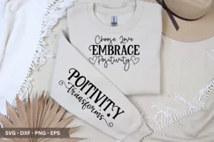 Choose Love Embrace Positivity SVG - Sleeve Shirt Design Svg Product Image 1
