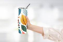 Abstract Shapes And Leaves Tumbler Wrap Sublimation Product Image 2