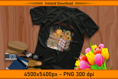 Cozy Fall Days Pumpkin Crate with Sunflowers PNG Product Image 2