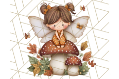 Fall Fairy Clipart PNG, Autumn Fairy People With Wings Product Image 2