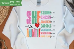 She Is Auntie SVG | Mother Day PNG | Happy Mother's Day SVG Product Image 2