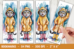 Raincoat Cat Bookmark Sublimation Product Image 1