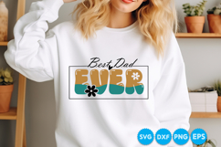 Best Dad Ever quotes Father's Day retro Svg design Product Image 3