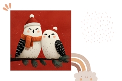 Christmas Pillow Design, Christmas Owl Pillow Case Product Image 2