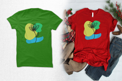 Abstract Yellow Green Blue Floral Embroidery Design Product Image 2