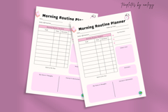 Aesthetic Morning Routine Planner | Editable Canva Template Product Image 2