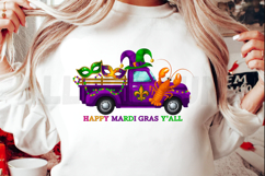 Happy Mardi Gras Y&#039;all Truck PNG, Mardi Gras PNG Design Product Image 2