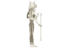 Hathor.Egyptian ancient symbol. Culture.Design element. Product Image 2