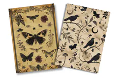 Gothic Butterfly Junk Journal Pages Product Image 2