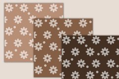 Flowers Pattern shades of brown digital papers Product Image 2