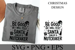 Be Good or I will text Santa Svg | Christmas svg | Shirt Svg Product Image 1